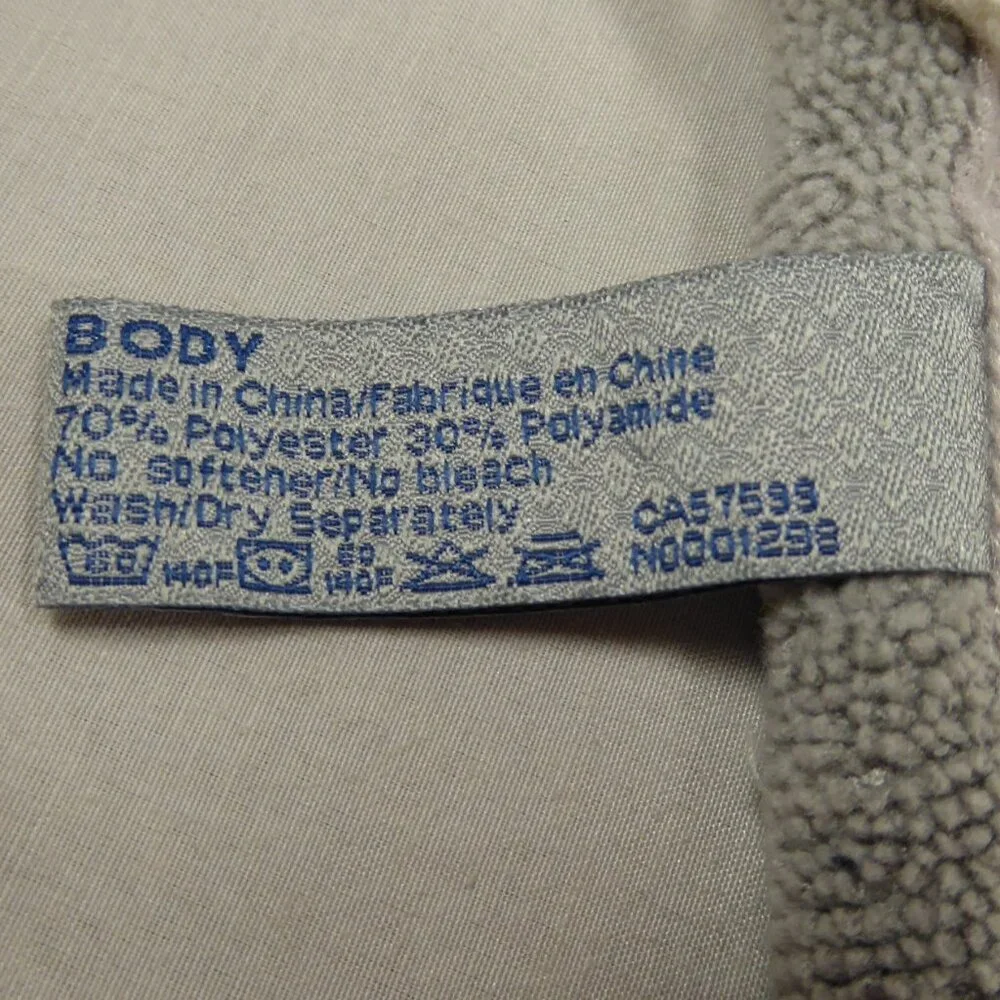 Norwex BacLock Microfiber Back Body Scrubber with Handles Graphite Gray 309091